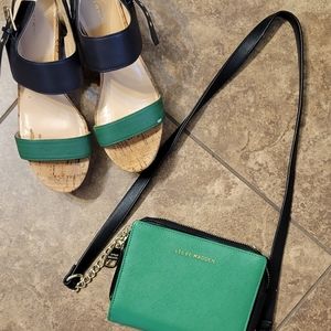 Tommy Hilfiger sandals w/ Steve Madden Purse green/blue/black